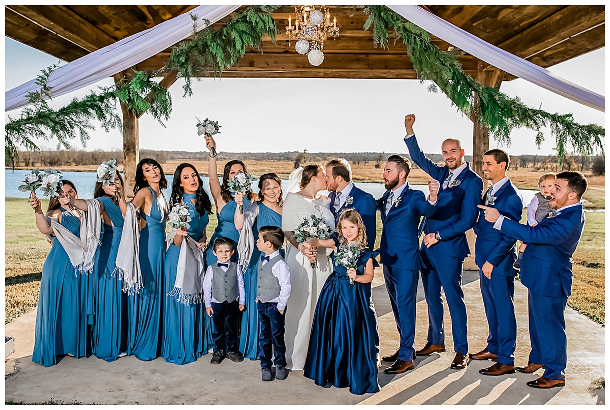 Winter greens at Houston Winery Wedding Venue | Beautiful day after Ceremony