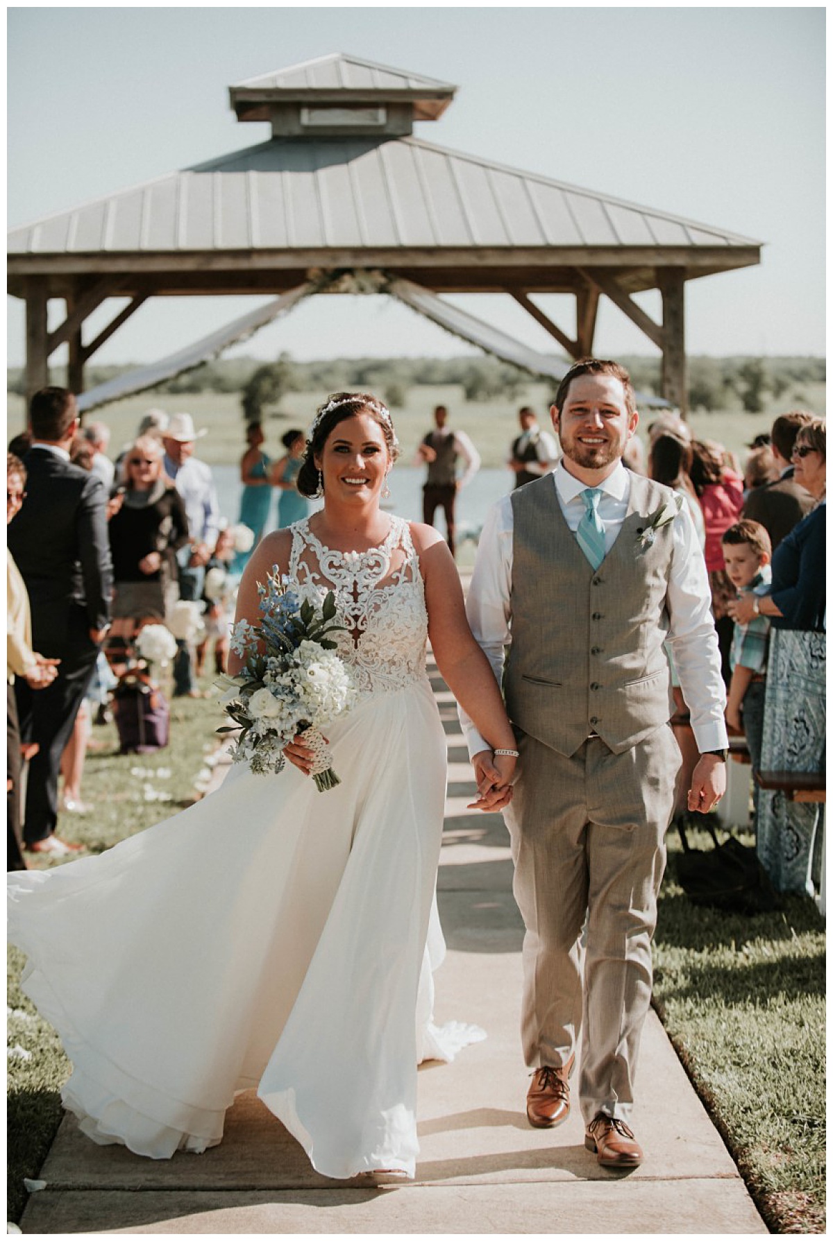 Just married at Emery's Buffalo Creek | Houston's only Wedding Winery wedding venue 