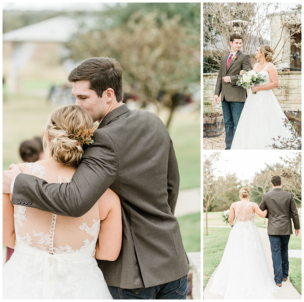 Emotional moment with the Brides Brother | A walk down the aisle at Emery's Buffalo Creek 