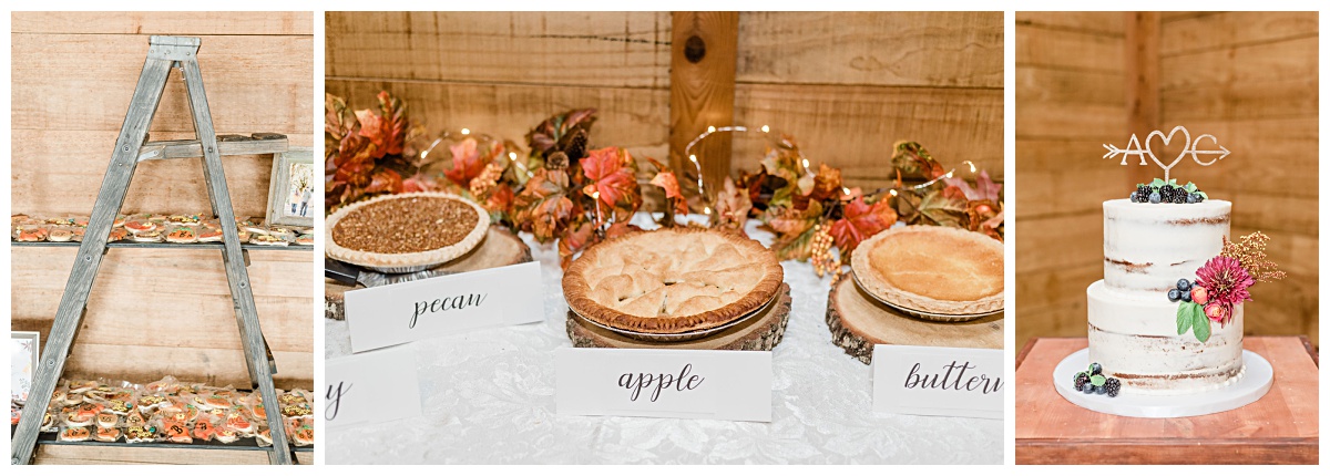 The sweets to warm you up for the Fall | Indoor Outdoor Wedding at Emery's Buffalo Creek 