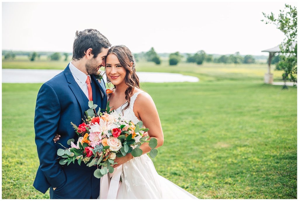 Modern Boho Bride and Groom at Houston's Wedding Winery Venue in Bellville, TX 