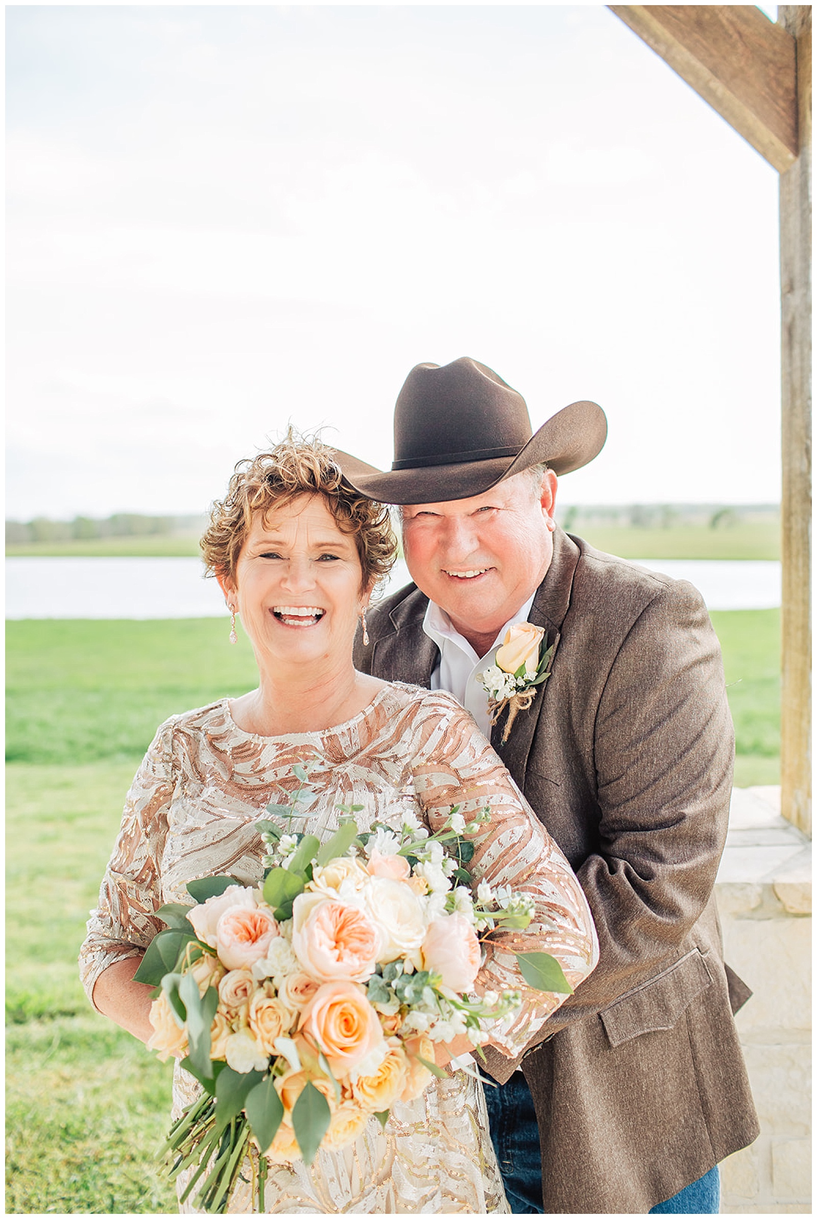 Newly married couple | Organic Peach inspired Indoor Outdoor Ceremony