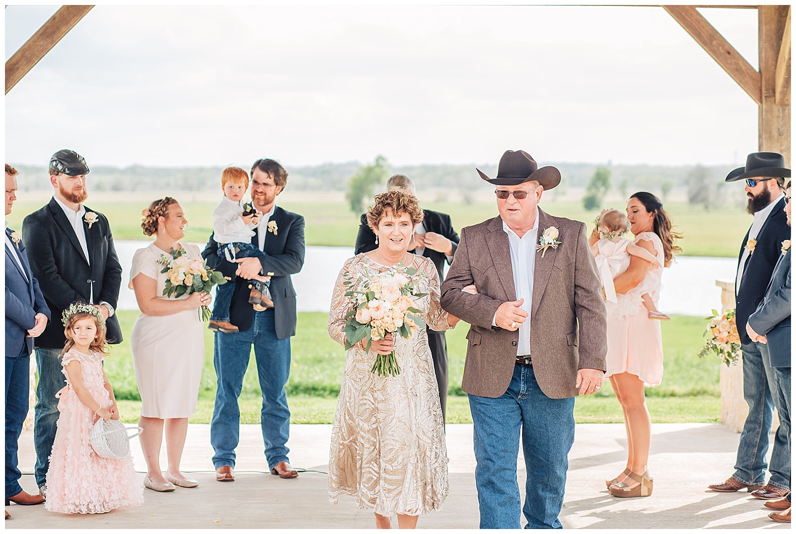 Just Married | Simple organic peach at Houston's Winery Wedding Venue